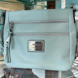 Purse baby blue cross body bag